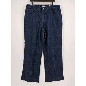 New Universal Thread Womens Sz 17R Blue Jeans Comfort Stretch High-Rise Wide Leg